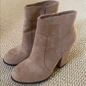 Zara Suede Platform Booties